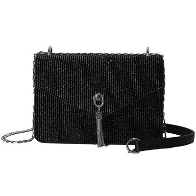 Striped corduroy Sequined women bag