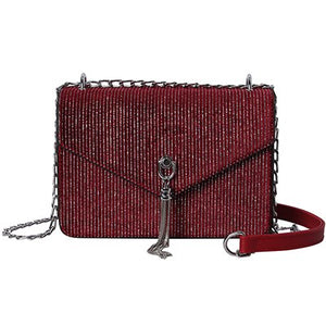 Striped corduroy Sequined women bag