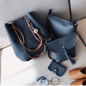Women Leather Shoulder Composite Bag